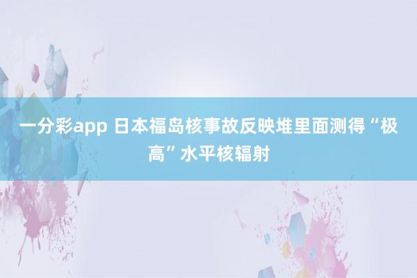 一分彩app 日本福岛核事故反映堆里面测得“极高”水平核辐射